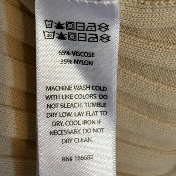 House Of Harlow 1960 Beige Ribbed Knit Maxi Skirt M - Picture 10 of 10